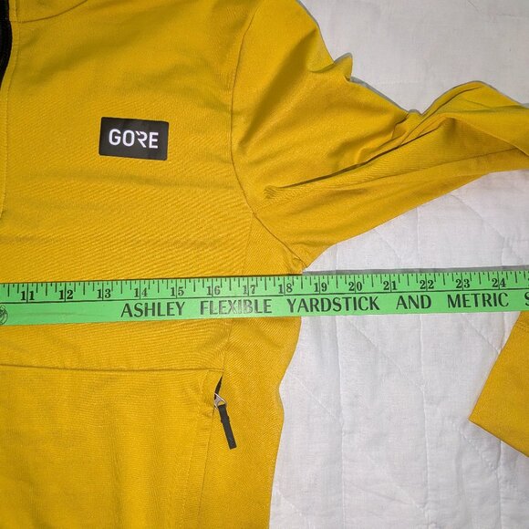 Gorewear Everyday Thermo 1/4 Zip Long Sleeve Size S Men EUC Yellow - Picture 3 of 7
